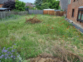 Vor dem Verlegen des Rollrasens